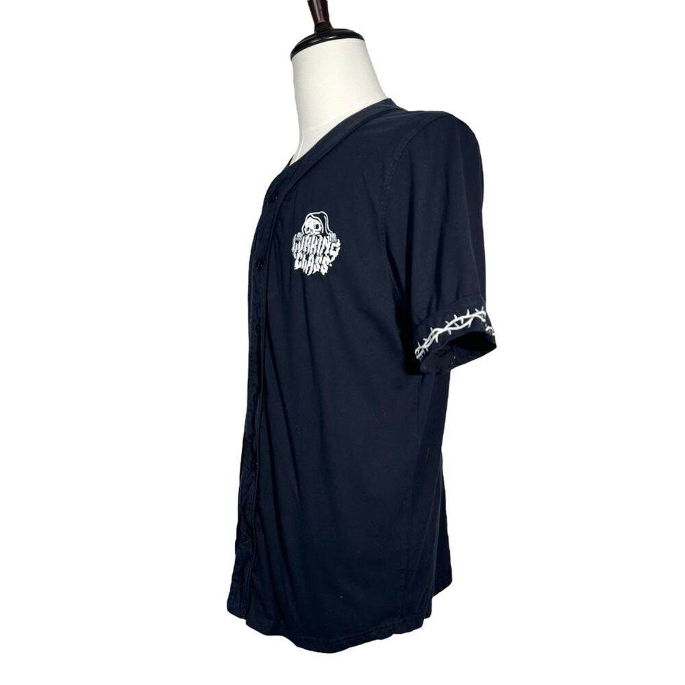 Lurking Class | Men | Sketchy Tank Lurker Black Embroidered Baseball Shirt | M-L - Picture 4 of 13